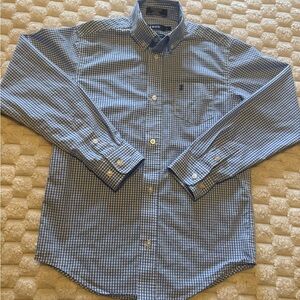 Izod Blue Checkered Boy’s Shirt
